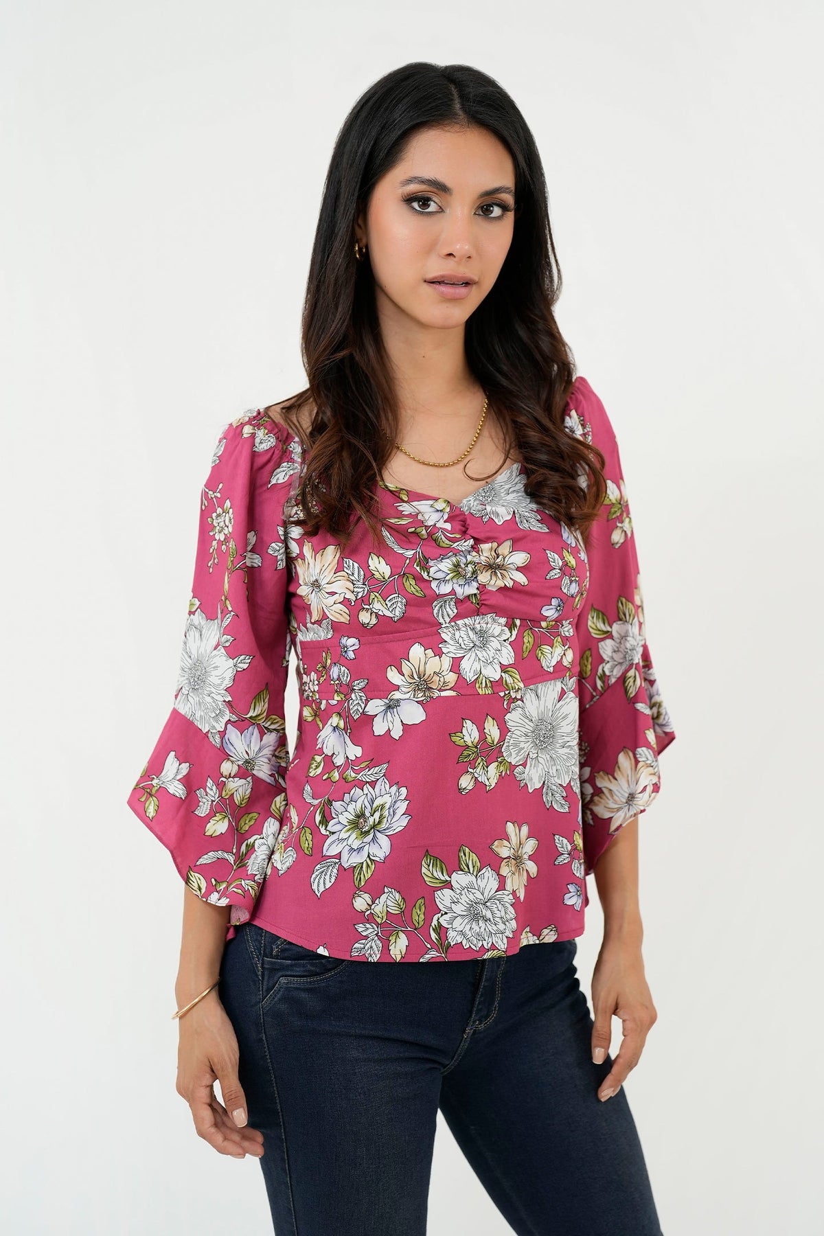 Blusa Manga Acampanada 3/4 Faldón Suelto BLU05044SAVSIELA
