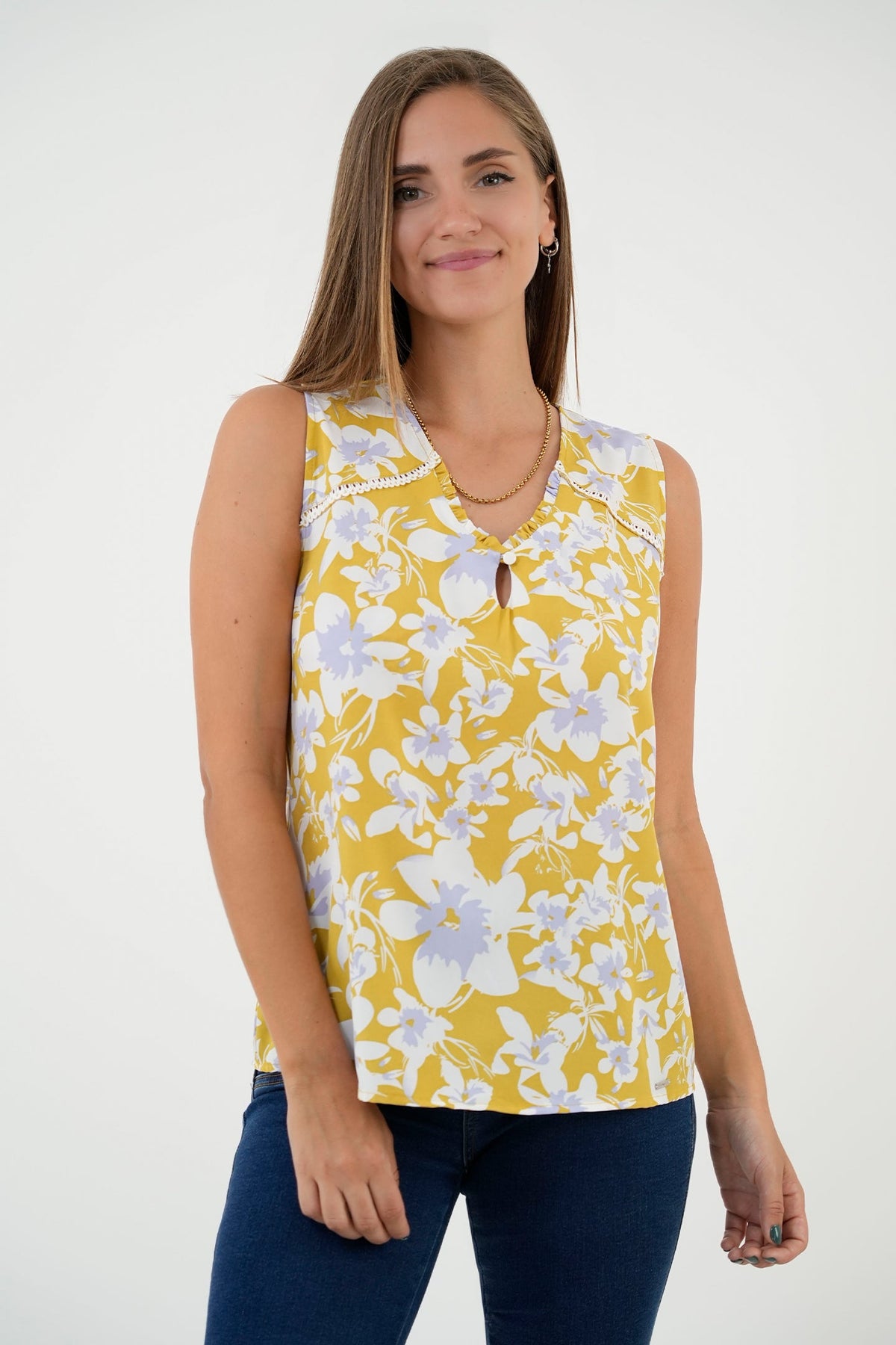 Blusa Manga Cero Bolillo Decorativo BLU04116SDAMTZME