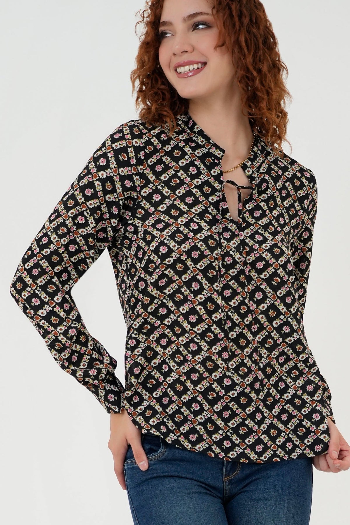 Blusa Manga Larga Cuello Nerhu Anatómico BLU05009GSANMRSM