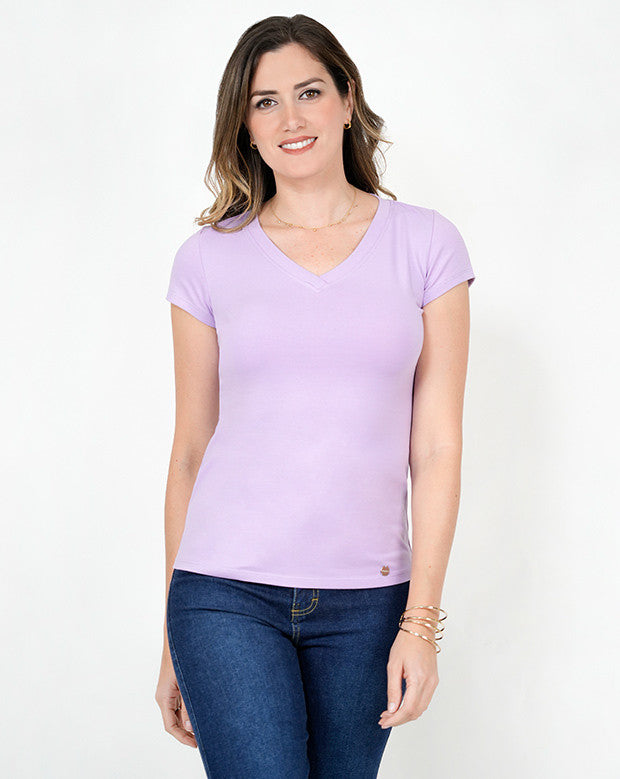 Polo Manga Corta Básico Cuello V POL02152FULLILLA