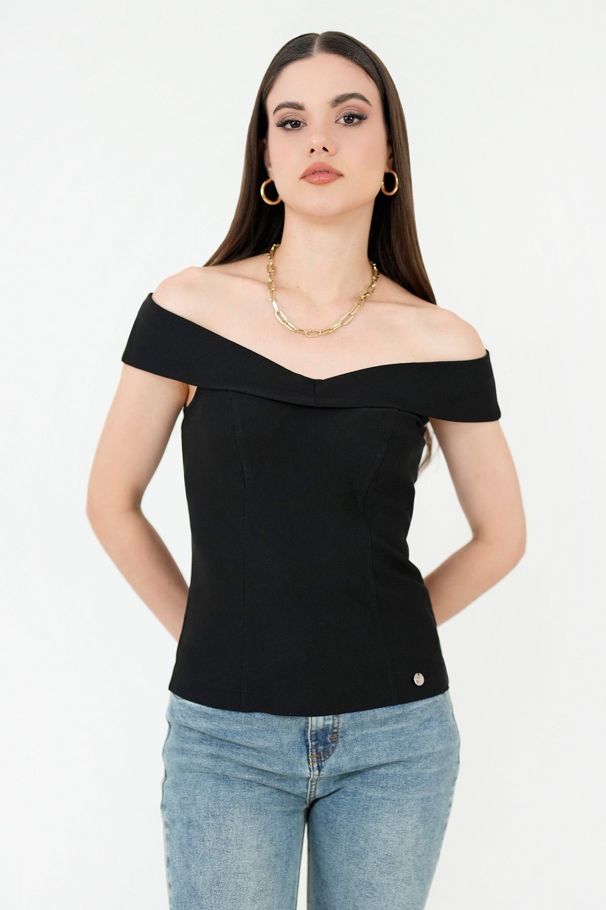 Top off shoulder TOP06147STONEGLA