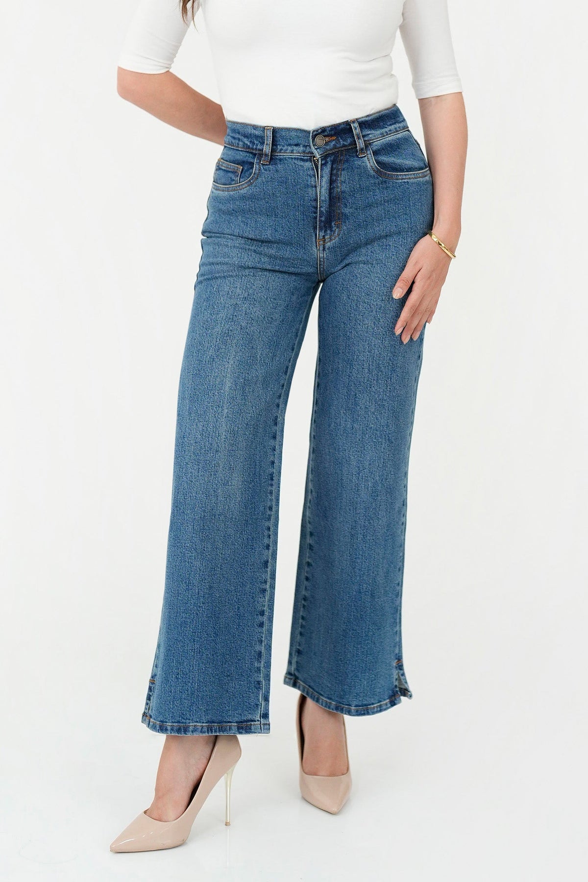 Pantalón Recto de Denim PAN06155DENCEL28