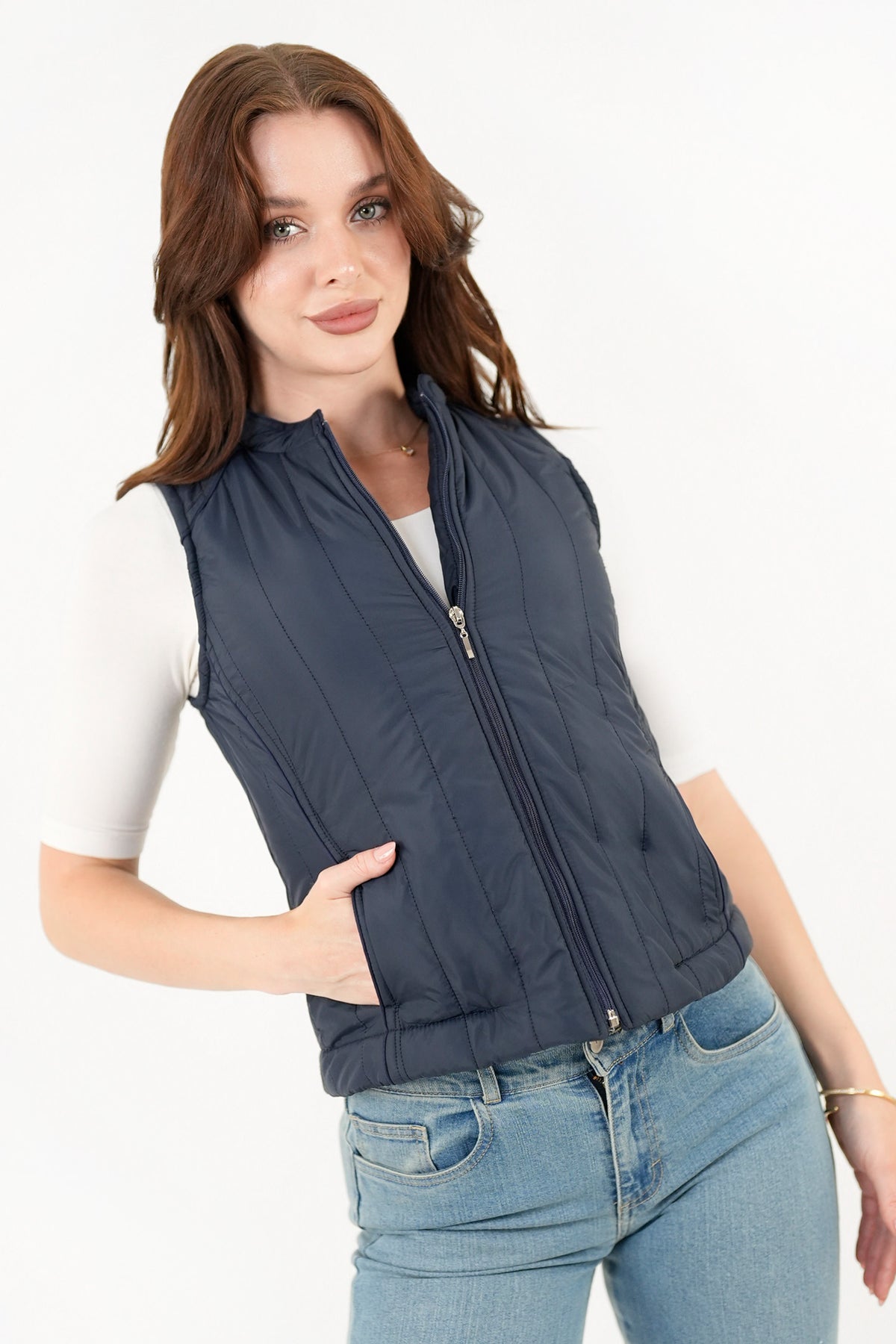 Chaleco acolchonado impermeable CHL07011IADAZMSM