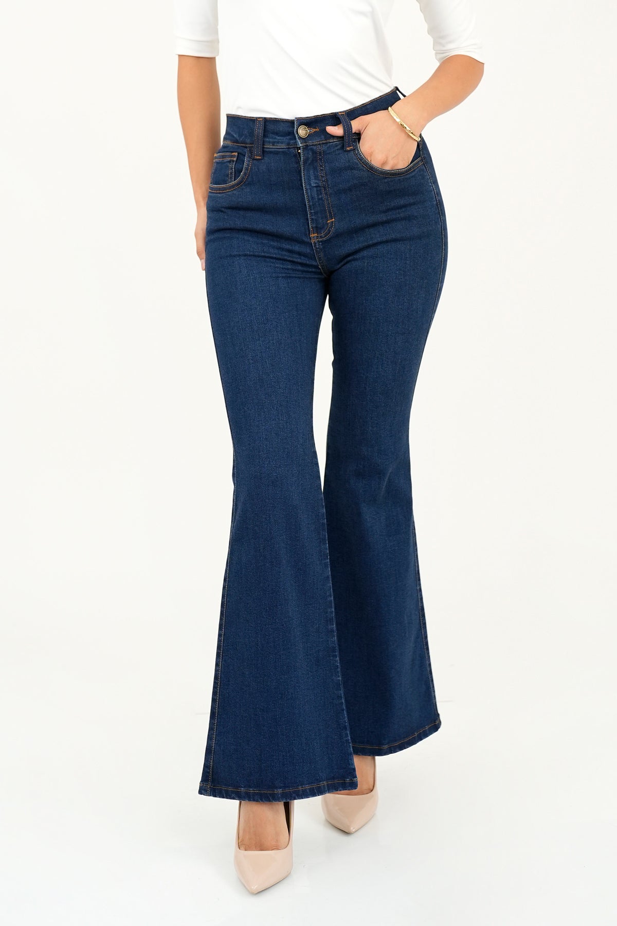 Pantalón acampanado PAN07167DENAME34
