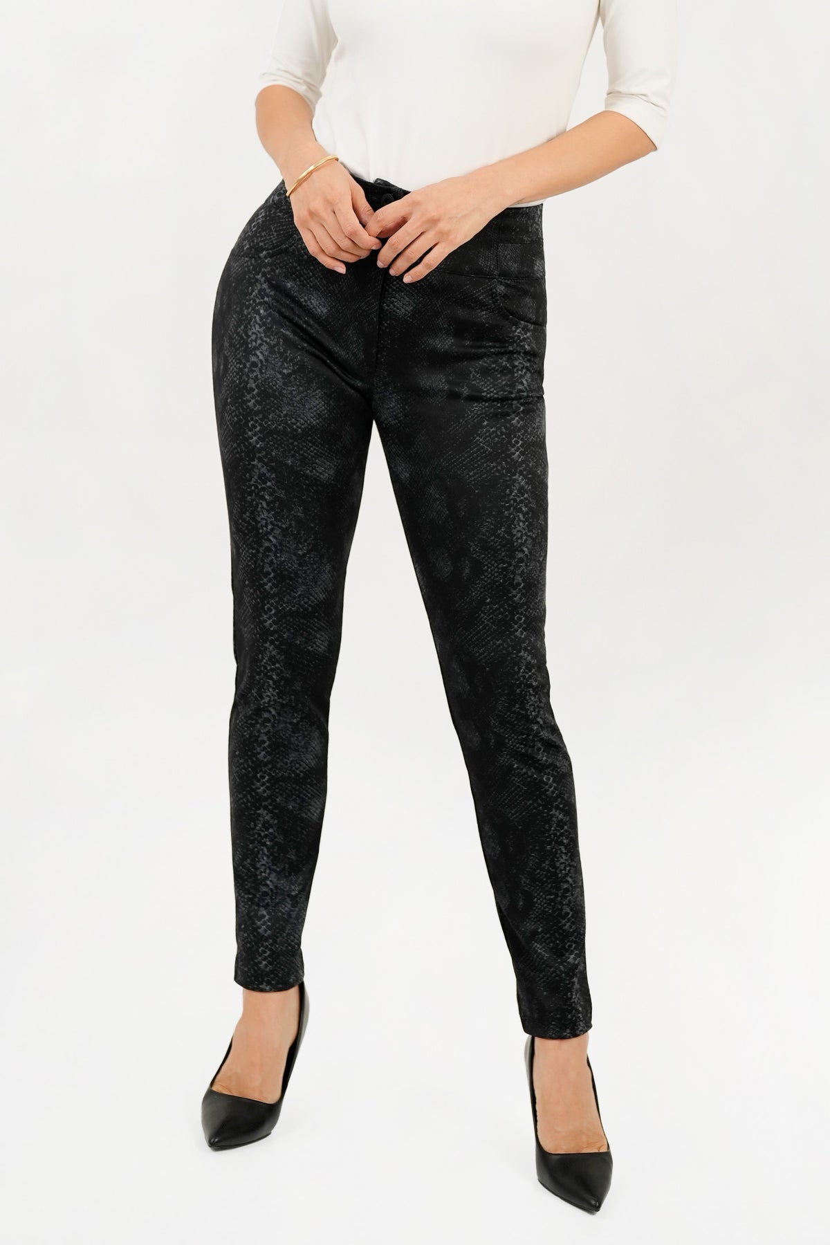 Pantalón de pretina ancha corte moderno PAN07183PEDPAZME