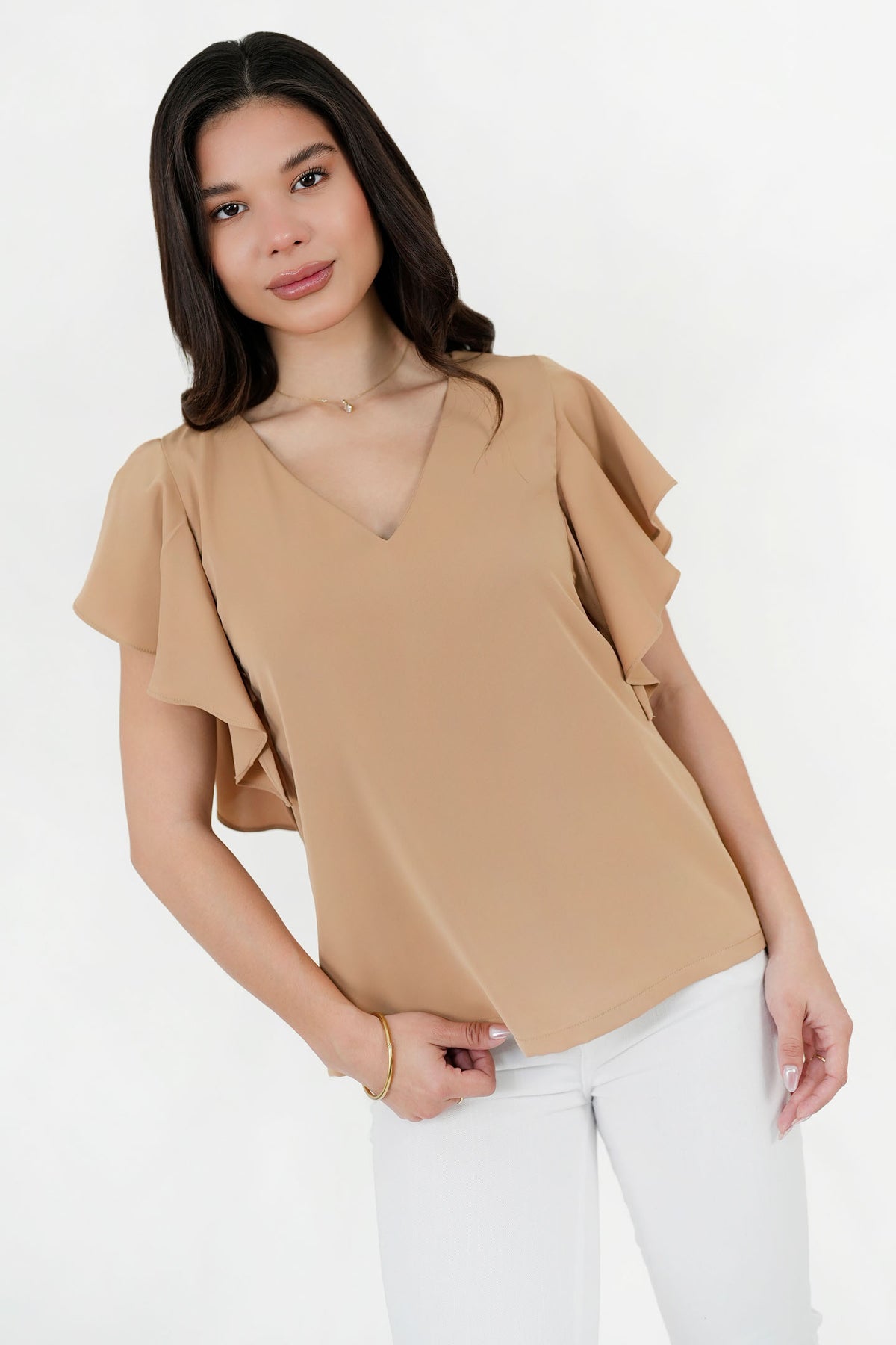 Blusa Seda Pocka Escote V BLU08076SPACMLSM