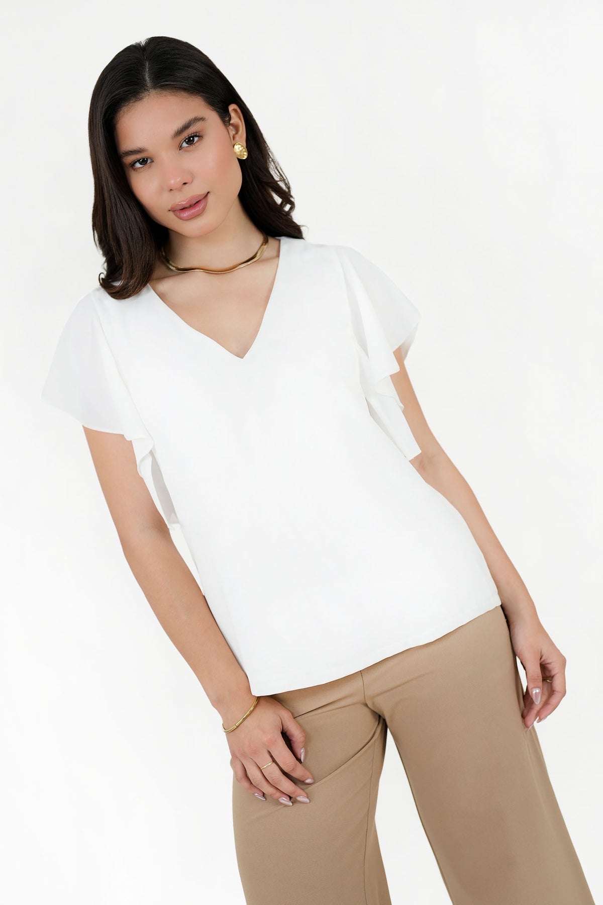 Blusa Seda Pocka Escote V BLU08076SPAHUEXL