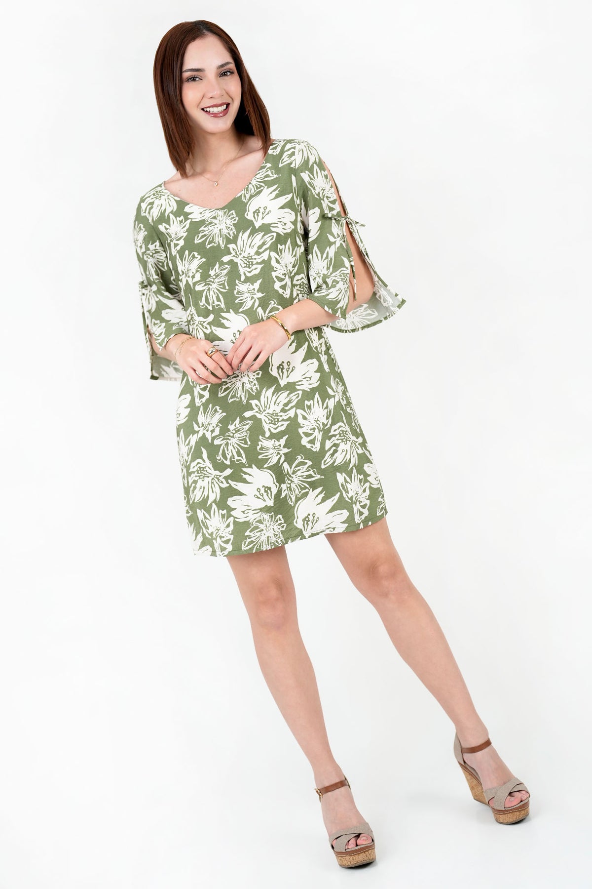 Vestido Seda Bali Escote V VTD08005SDAVOVSM