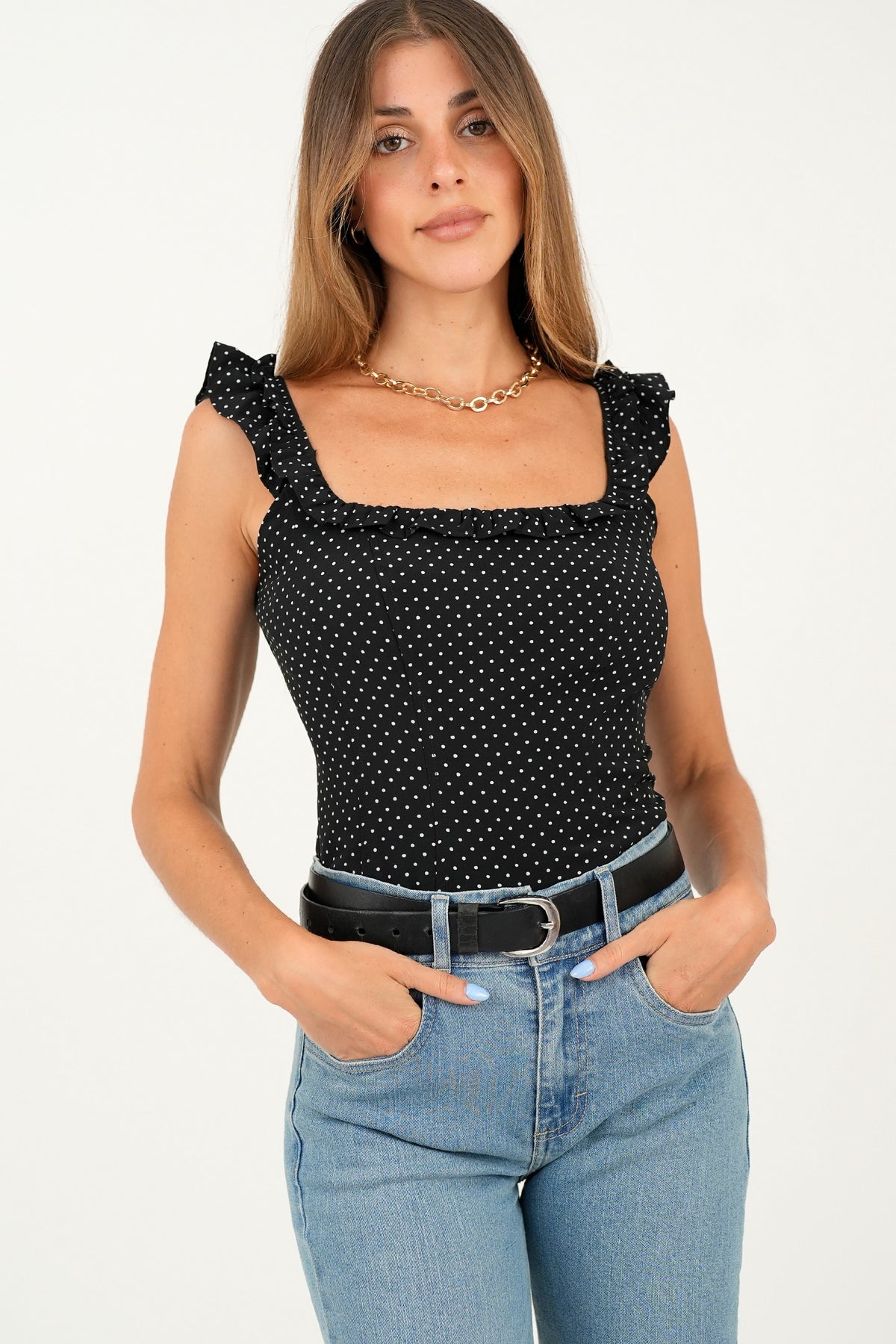 Blusa Seda Francesa Estampada Corte Princesa BLU07105ADANEGXL