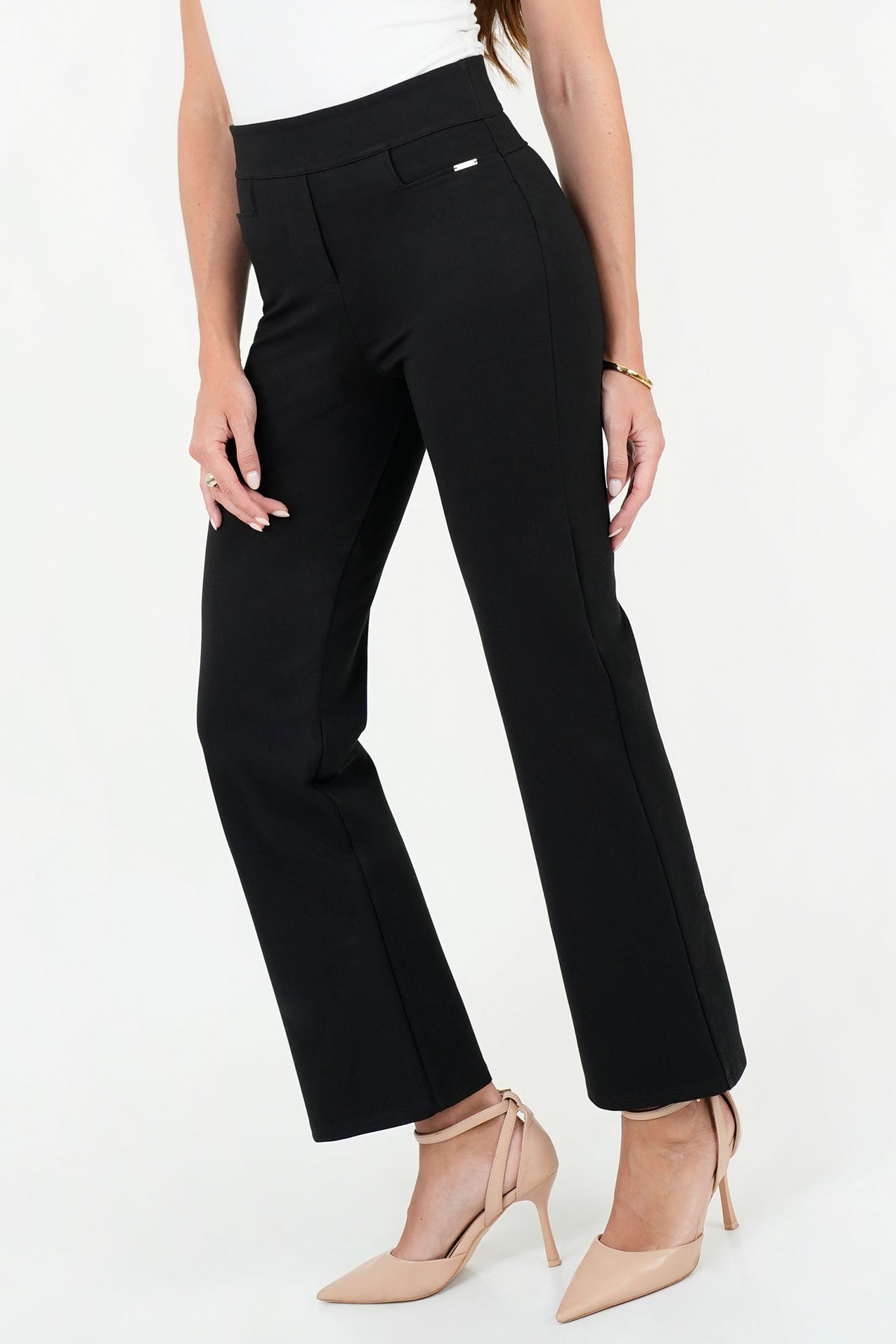 Pantalón Corte Recto Tela Loma con Pretina Anatómica PAN09033LMANEGME