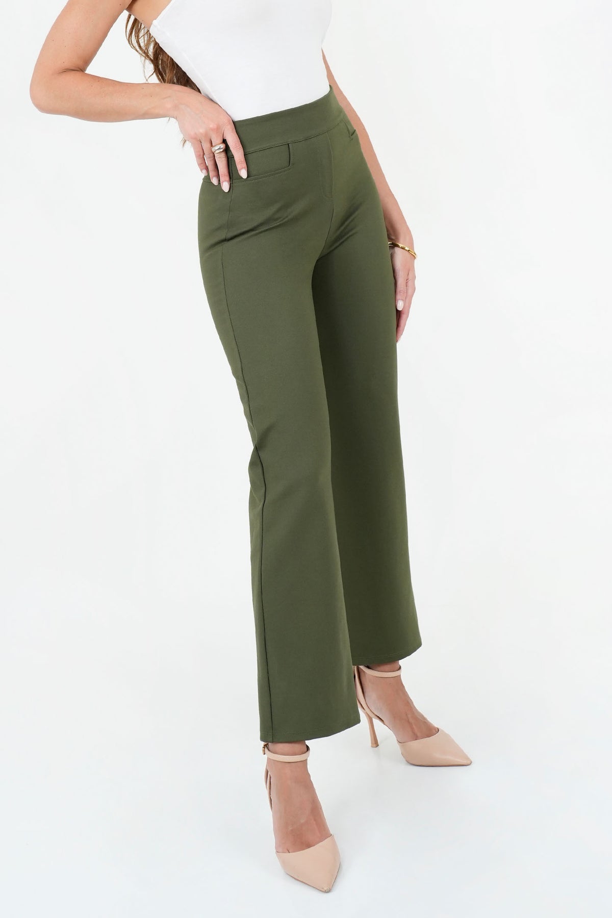 Pantalón Corte Recto Tela Loma con Pretina Anatómica PAN09033LMAVMLSM