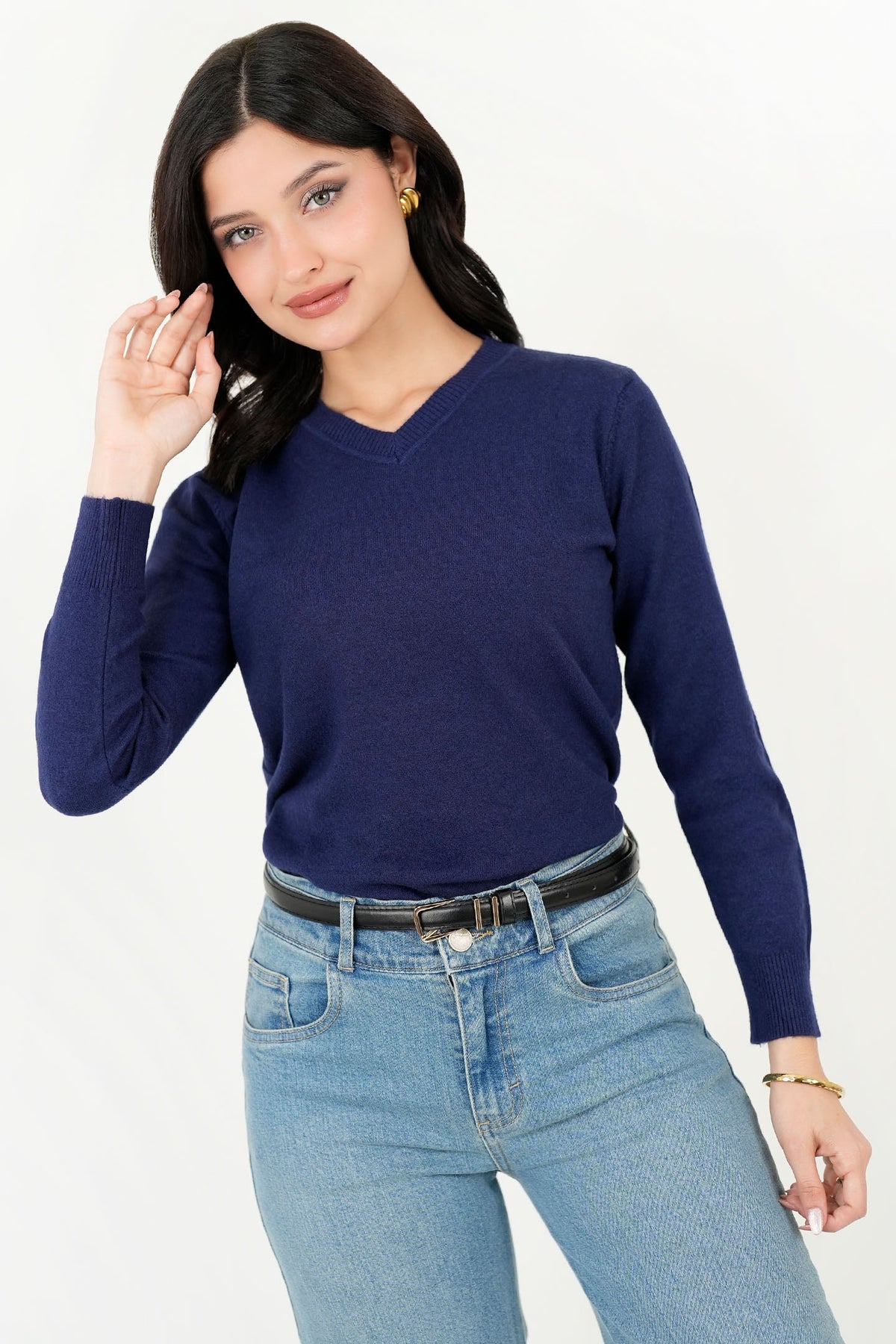 Chompa Cuello V Hilo Viscosa CHO09146HVZAZLML