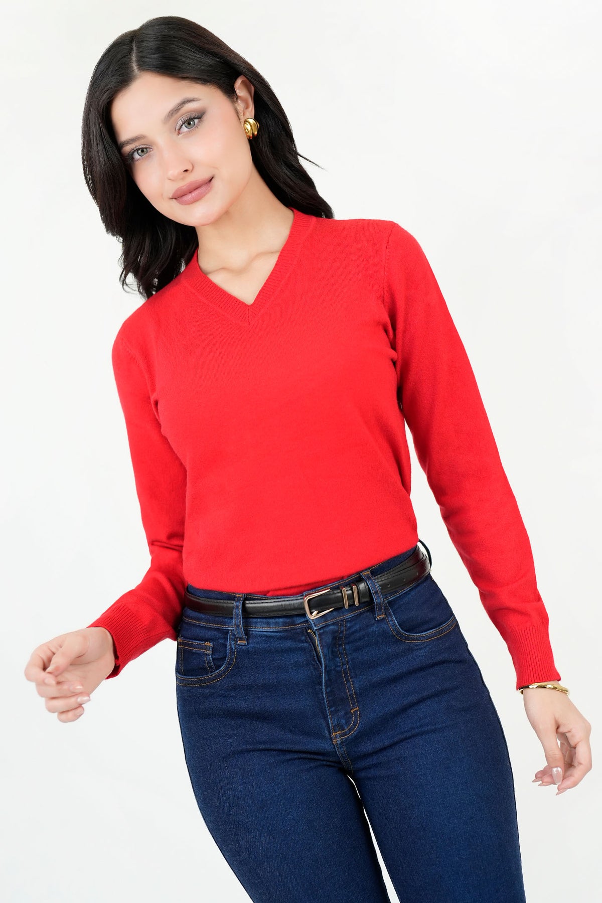 Chompa Cuello V Hilo Viscosa CHO09146HVZROJML