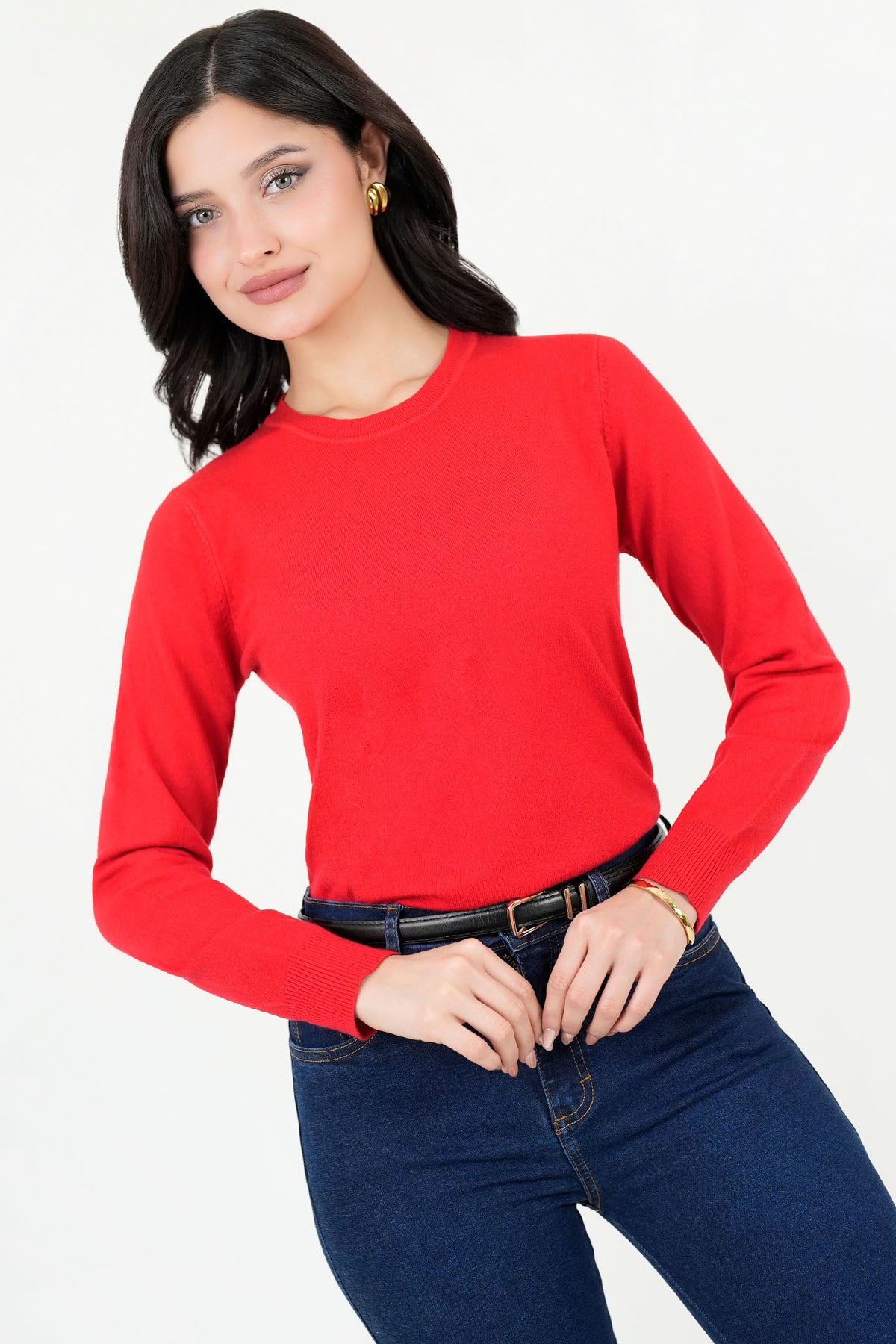 Chompa Cuello Redondo Hilo Viscosa CHO09147HVZROJML