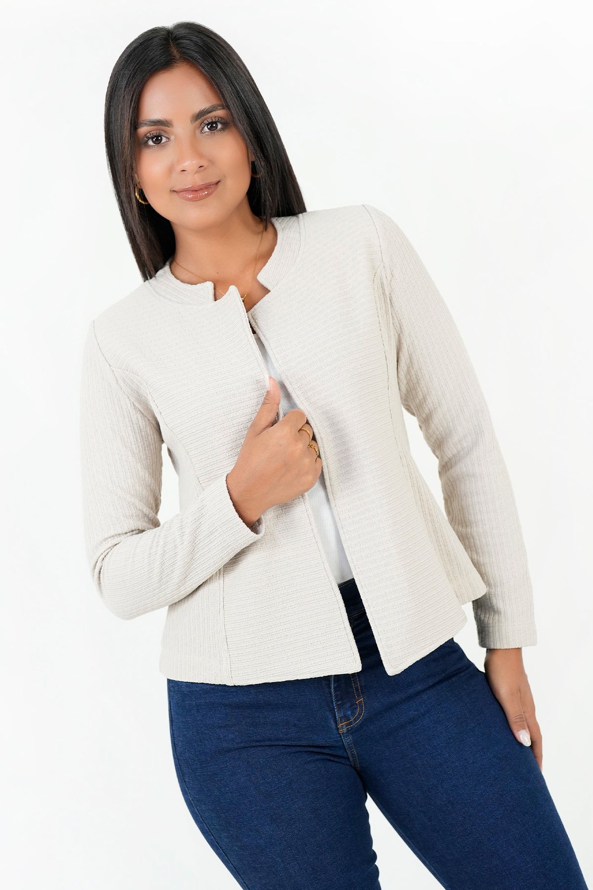 Chaqueta Corta Manga Larga Chompero CHQ09001CHPBEILA