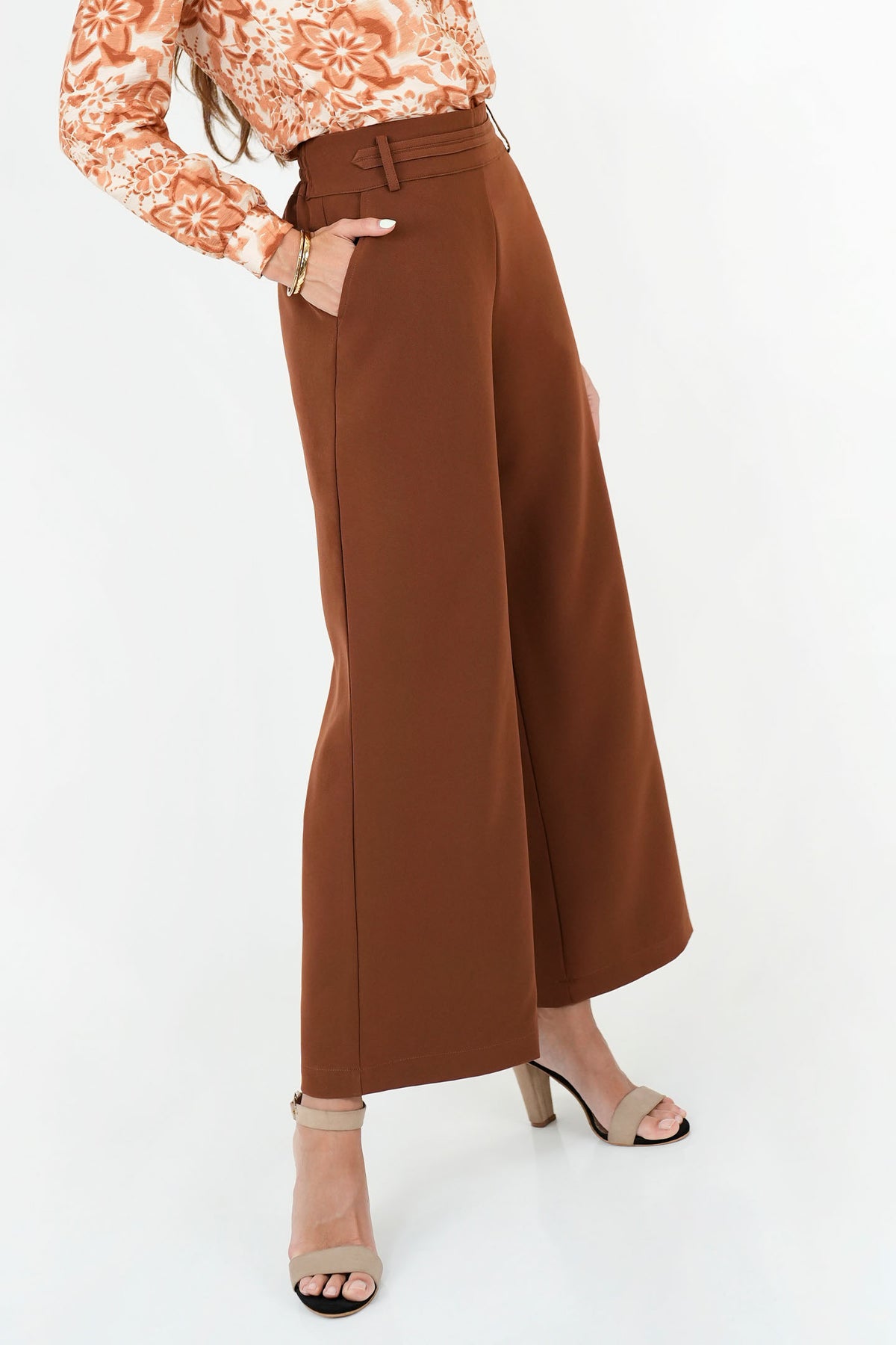 Pantalón Palazo con Pretina Elasticada y Presillas PAN09095CTJCHOXL