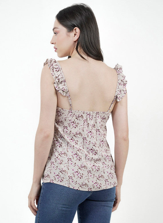 Top Cuello Fruncido Bobos Floral