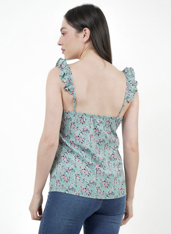 Top Cuello Fruncido Bobos Floral