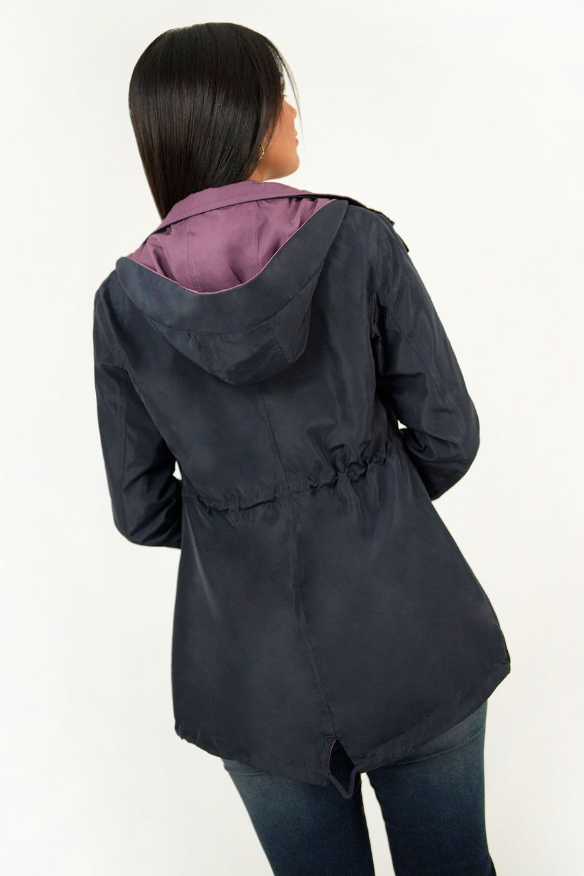 Casaca Reversible Impermeable con Capucha