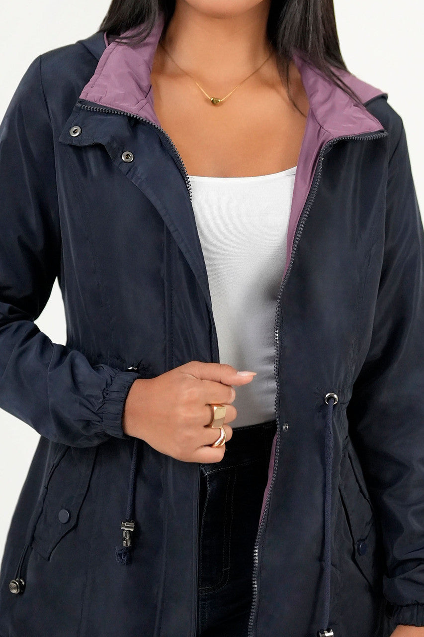 Casaca Reversible Impermeable con Capucha