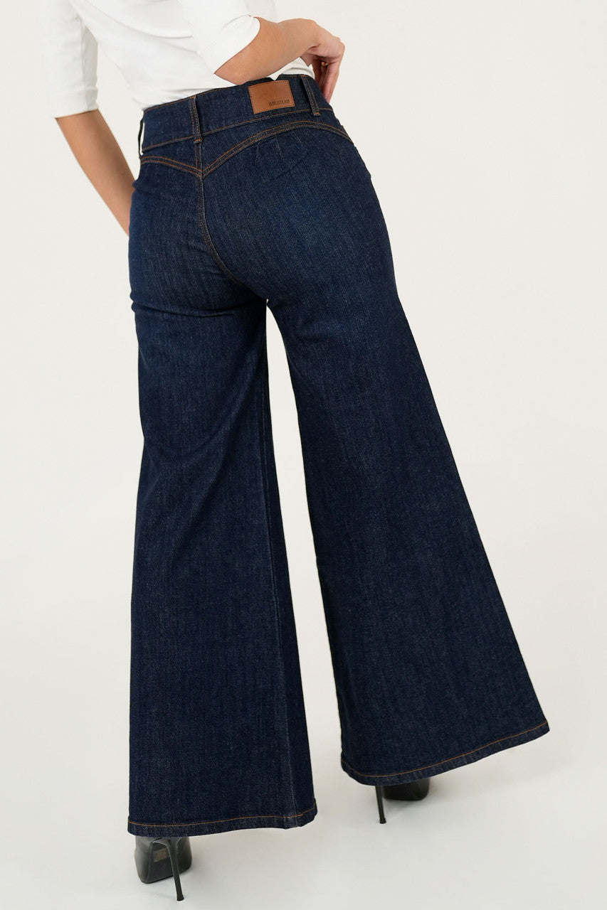 Pantalón Denim Palazo