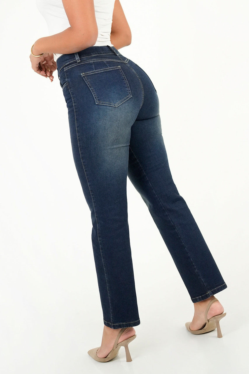 Pantalón Recto Clásico Denim