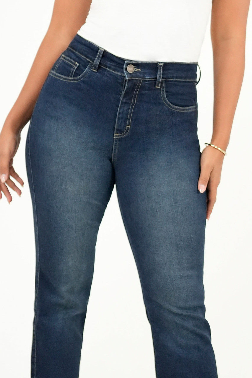 Pantalón Recto Clásico Denim