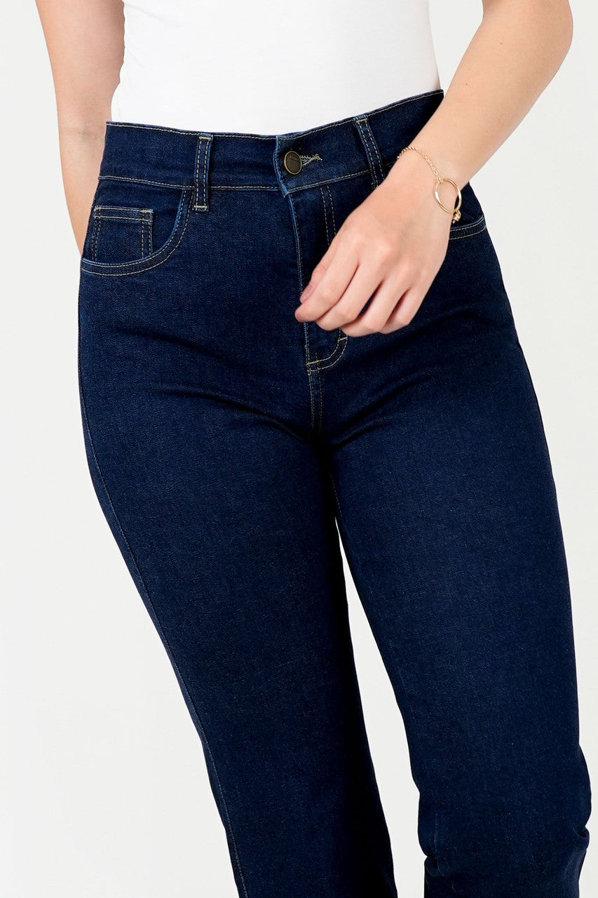 Pantalón Recto Denim Clásico