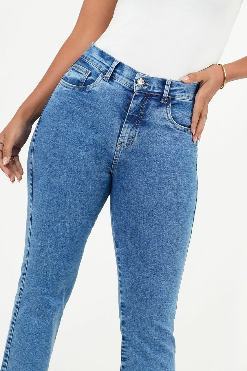 Pantalón Recto Clásico Denim
