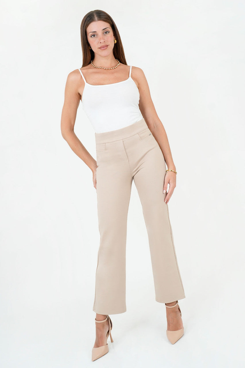 Pantalón Corte Recto Tela Loma con Pretina Anatómica