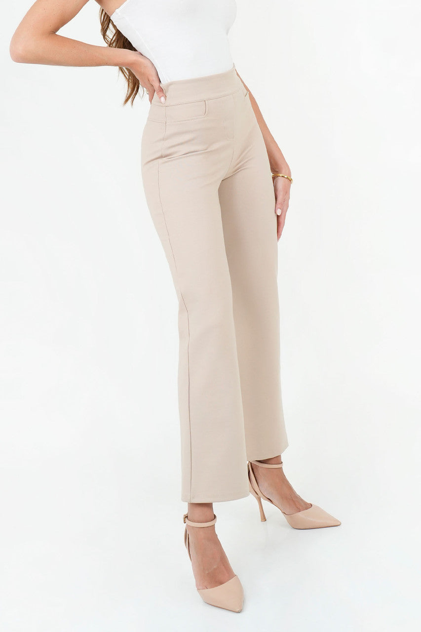 Pantalón Corte Recto Tela Loma con Pretina Anatómica