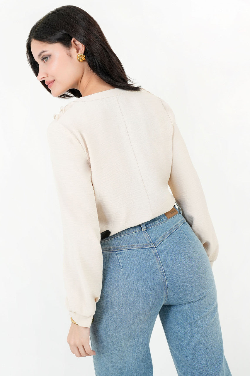 Blusa Manga Larga Estilo Boho