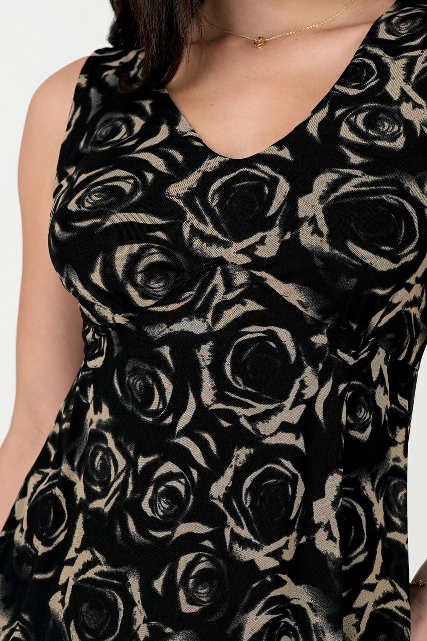 Polo Tull Estampado Escote V con Corte Bajo Busto