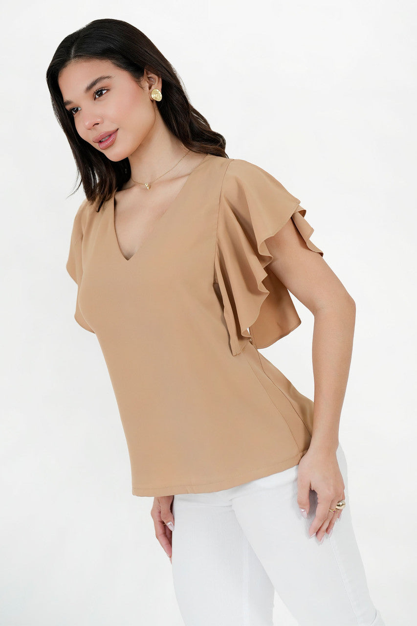 Blusa Seda Pocka Escote V