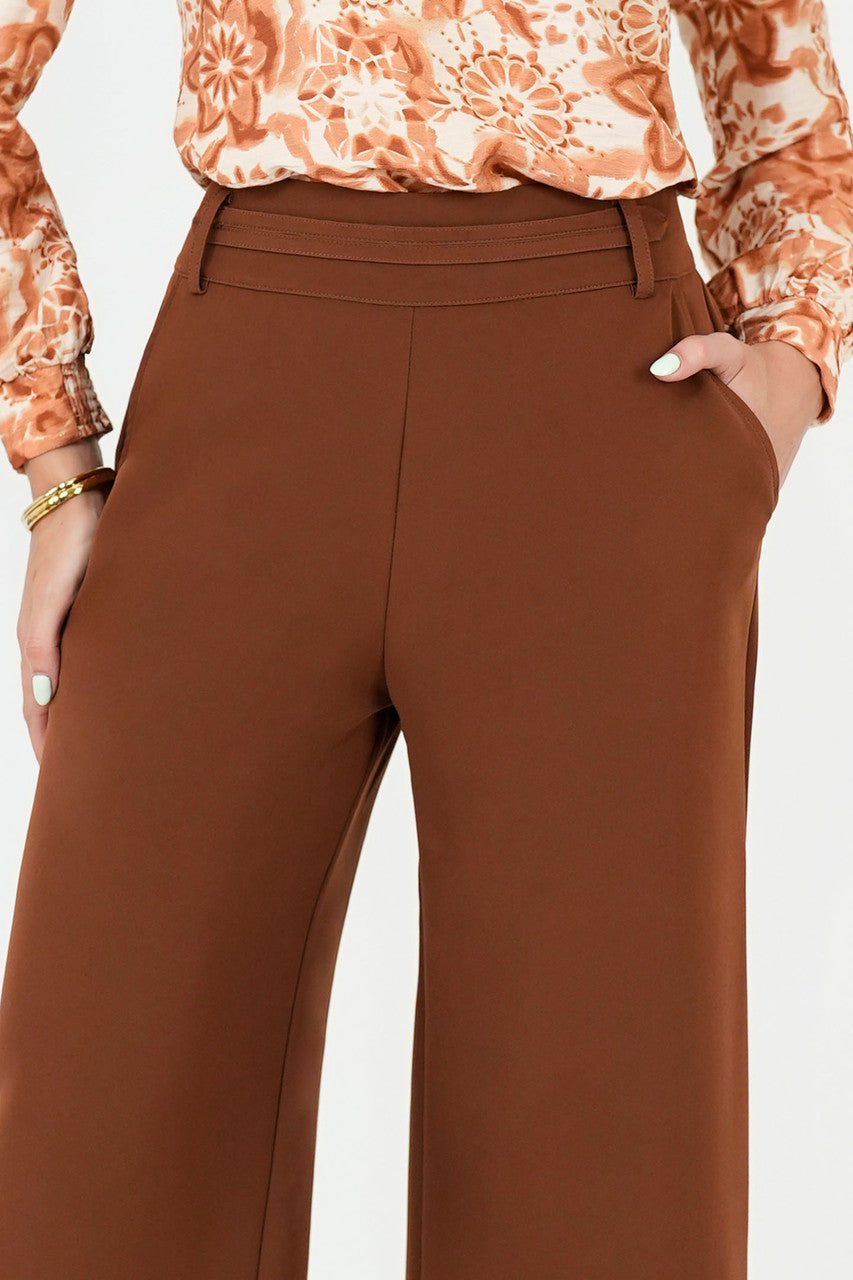 Pantalón Palazo con Pretina Elasticada y Presillas