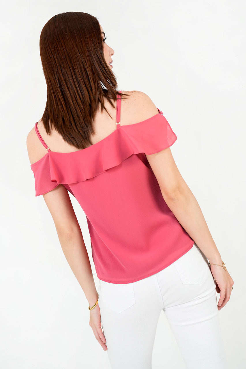 Blusa Gasa Hindú con Ruffle