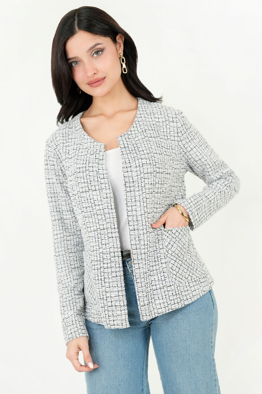 Chaqueta Chanel Bouclé con Cuello Neru Anatómico