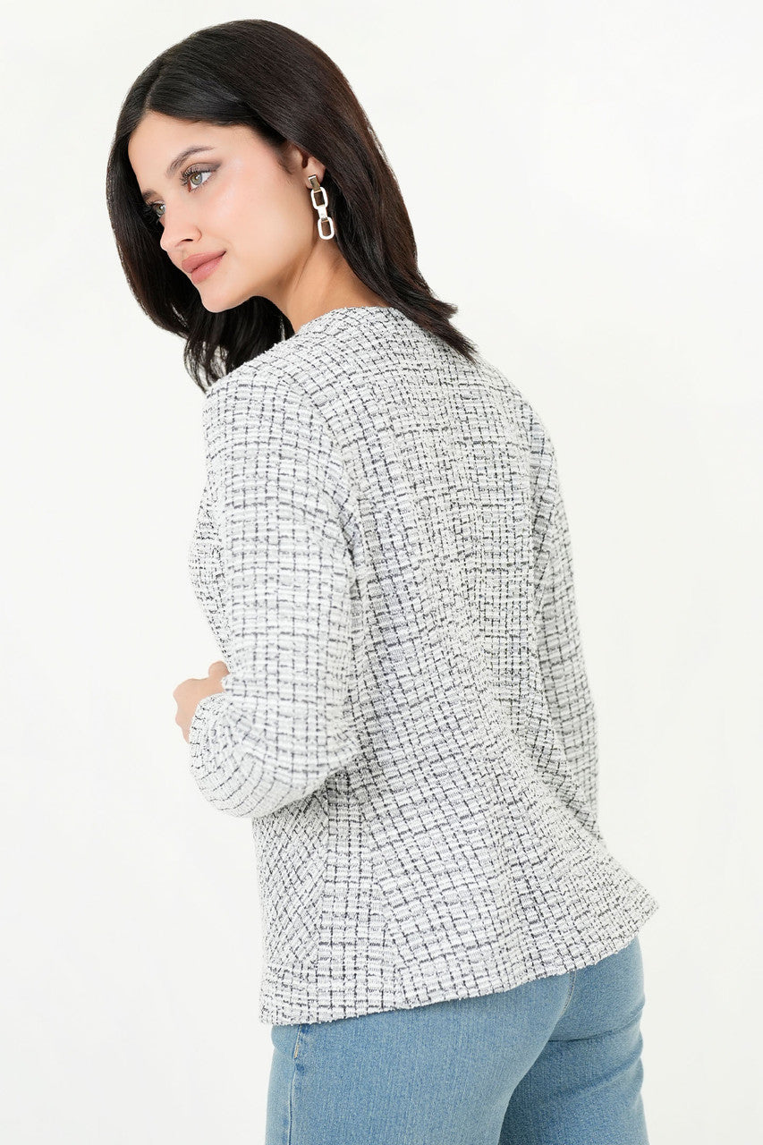 Chaqueta Chanel Bouclé con Cuello Neru Anatómico