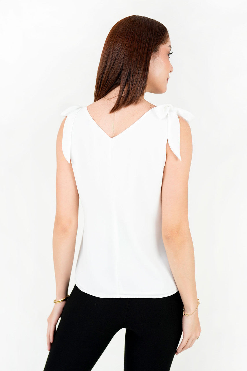 Blusa Gasa Crepé con Lazos en los Hombros