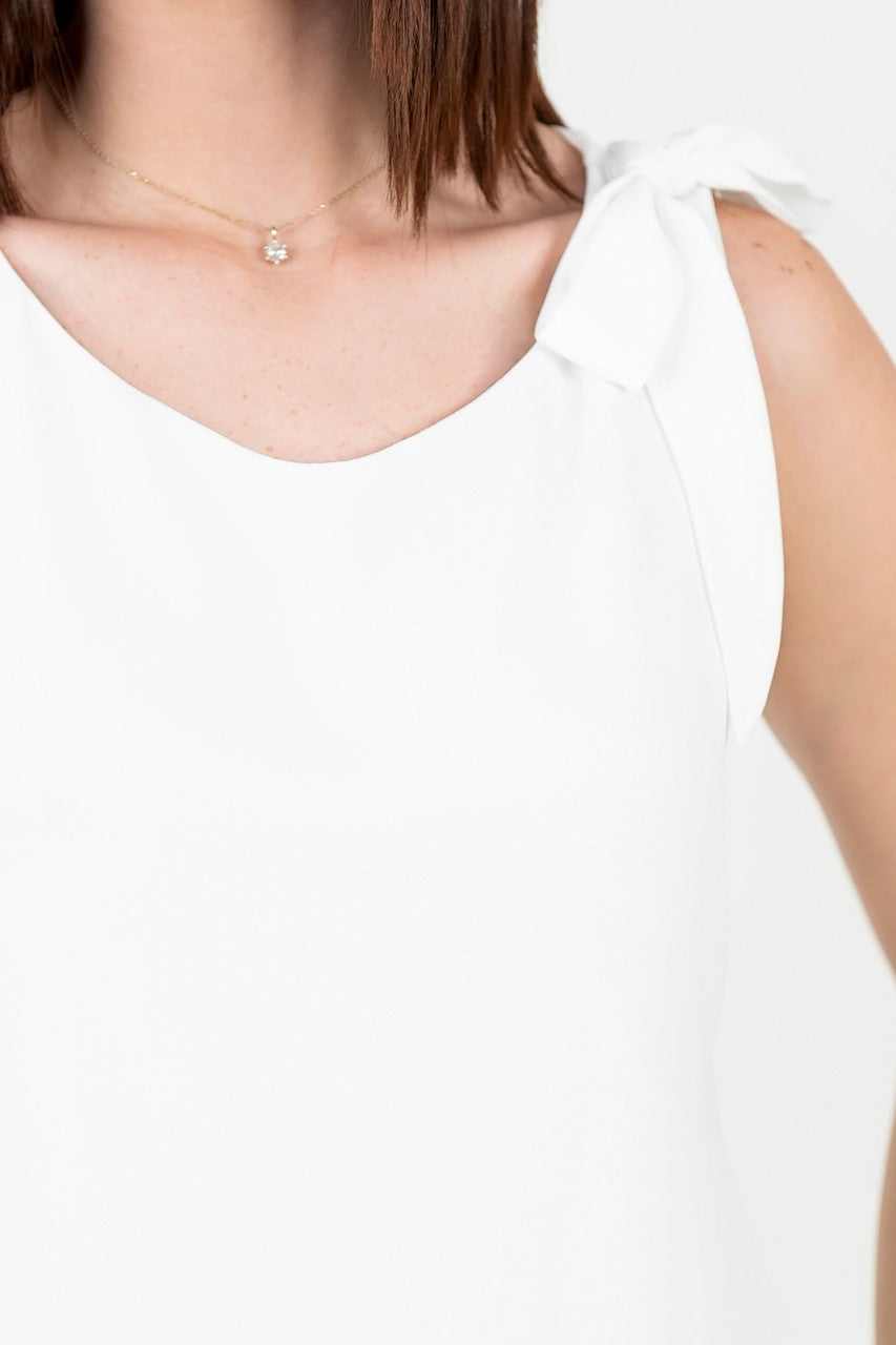 Blusa Gasa Crepé con Lazos en los Hombros