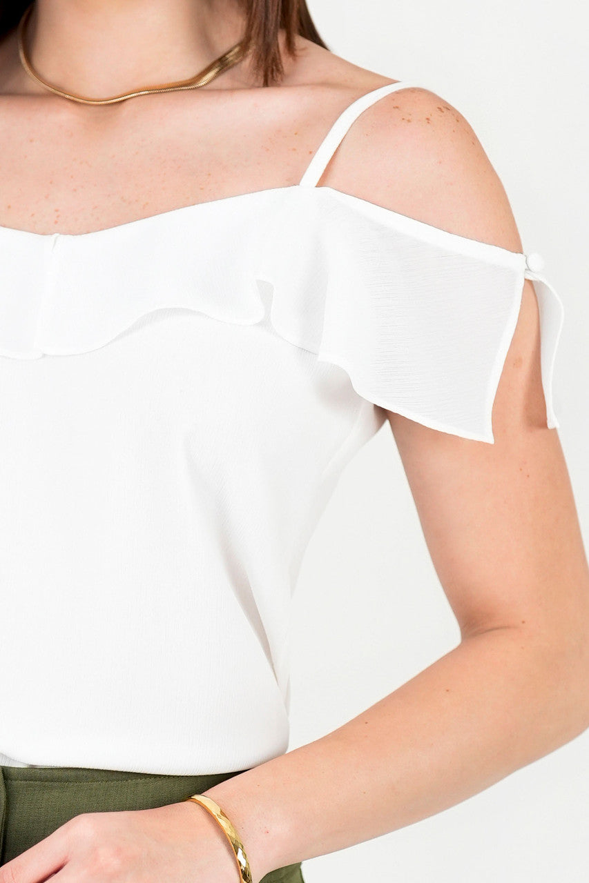 Blusa Gasa Hindú con Ruffle