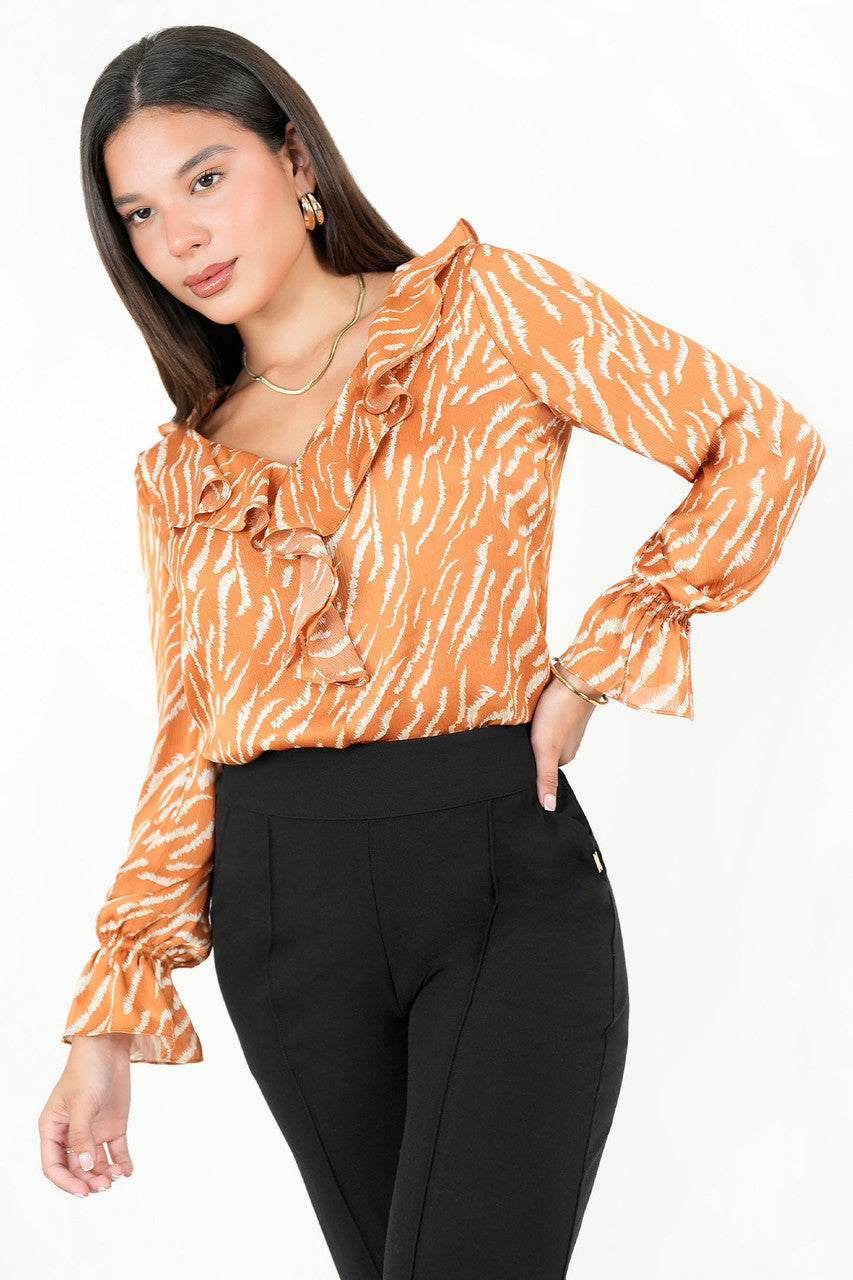 Blusa Manga Larga Estilo Boho
