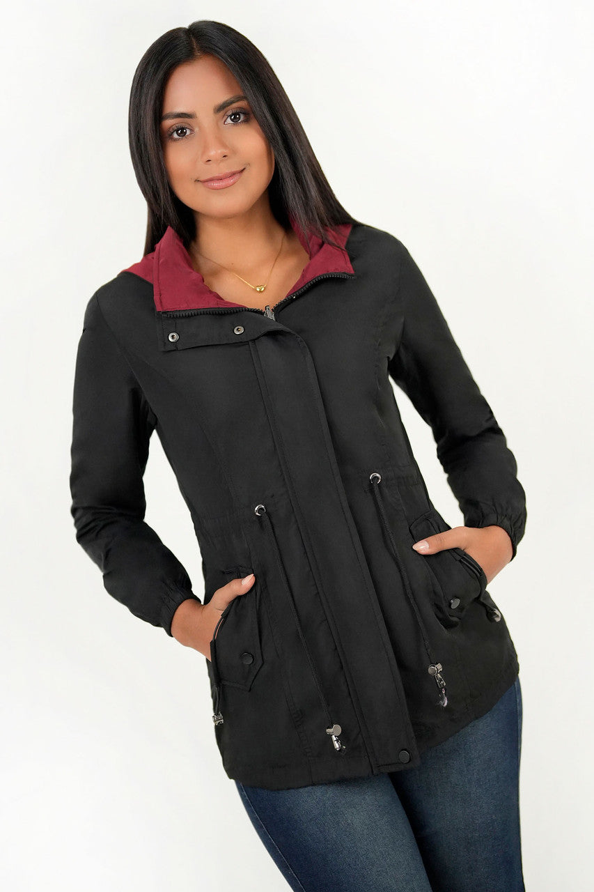 Casaca Reversible Impermeable con Capucha