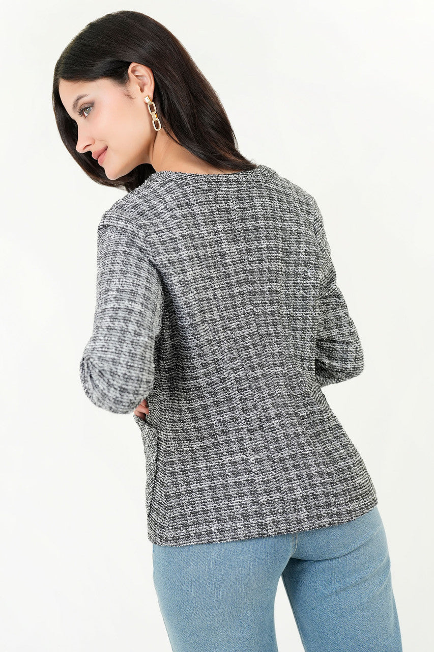 Chaqueta Chanel Bouclé con Cuello Neru Anatómico