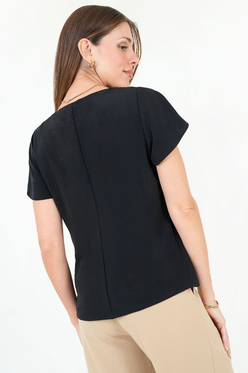 Blusa Manga Corta Campanita Seda Licrada