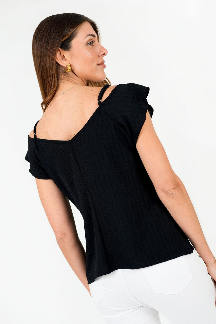 Blusa Vienna Labrada Off Shoulder Escote V