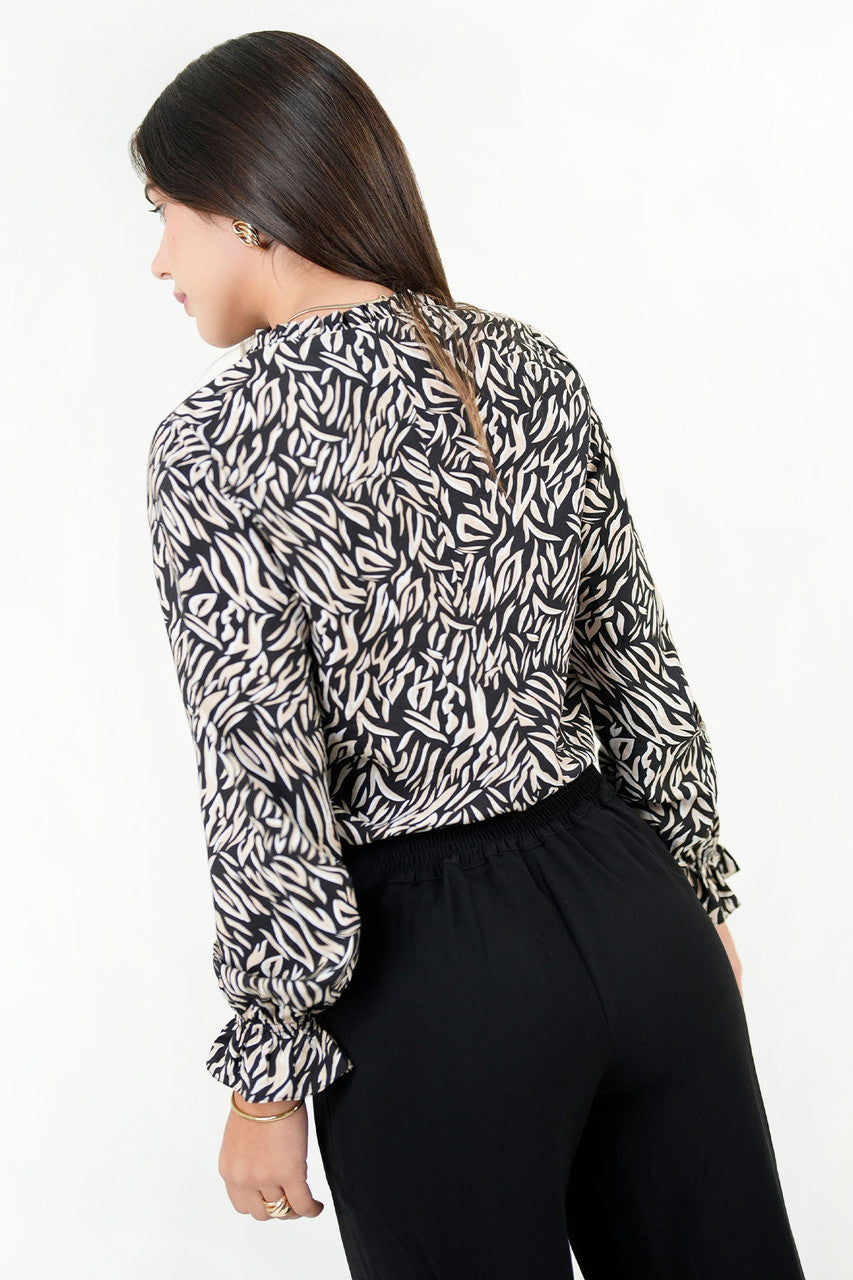 Blusa Manga Larga Bali Estampado