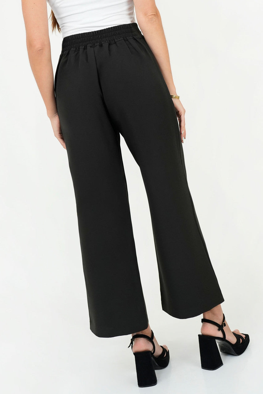 Pantalón Palazo con Pretina Elasticada y Presillas