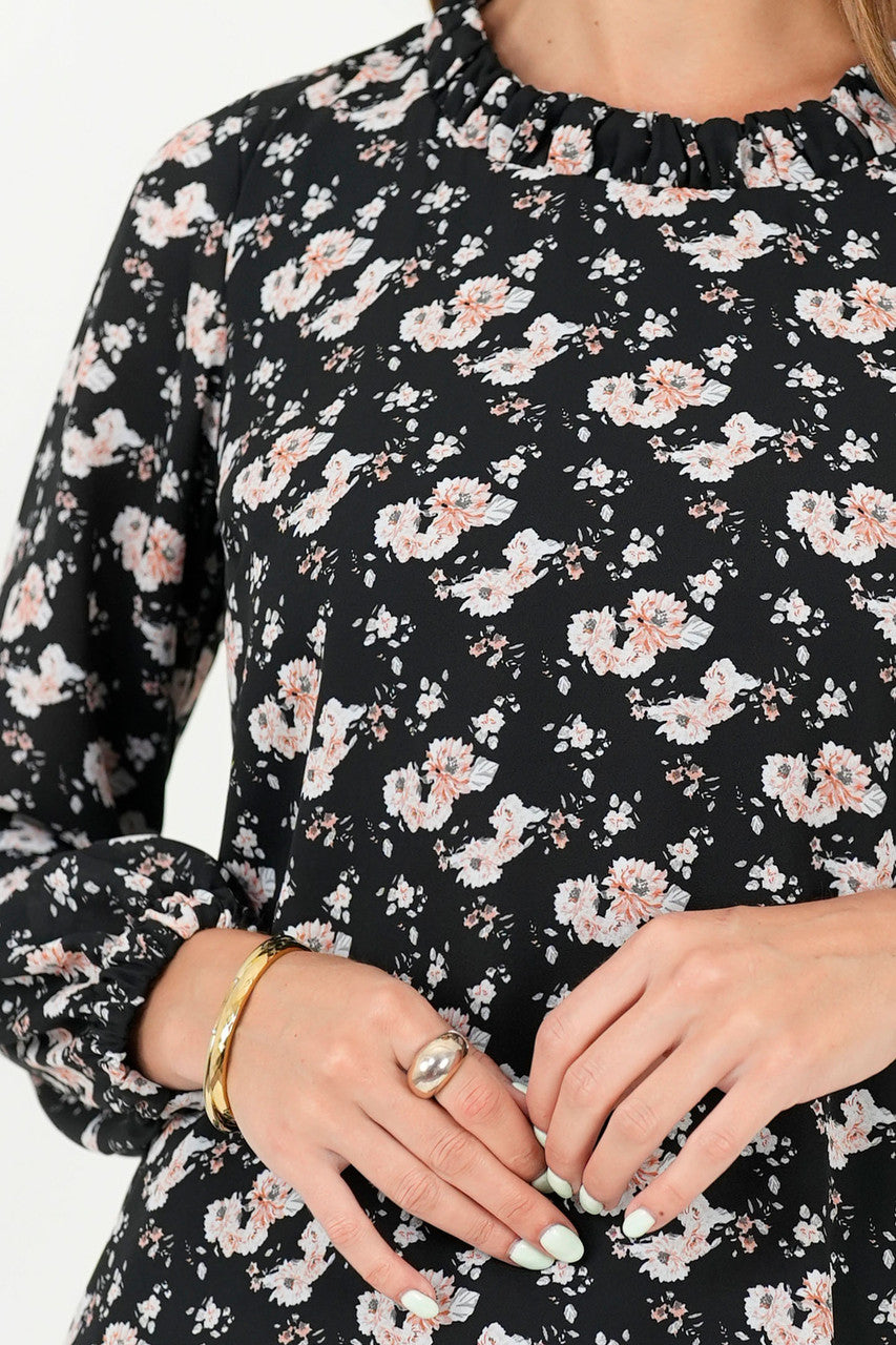 Blusa Manga Larga Gasa Estampada