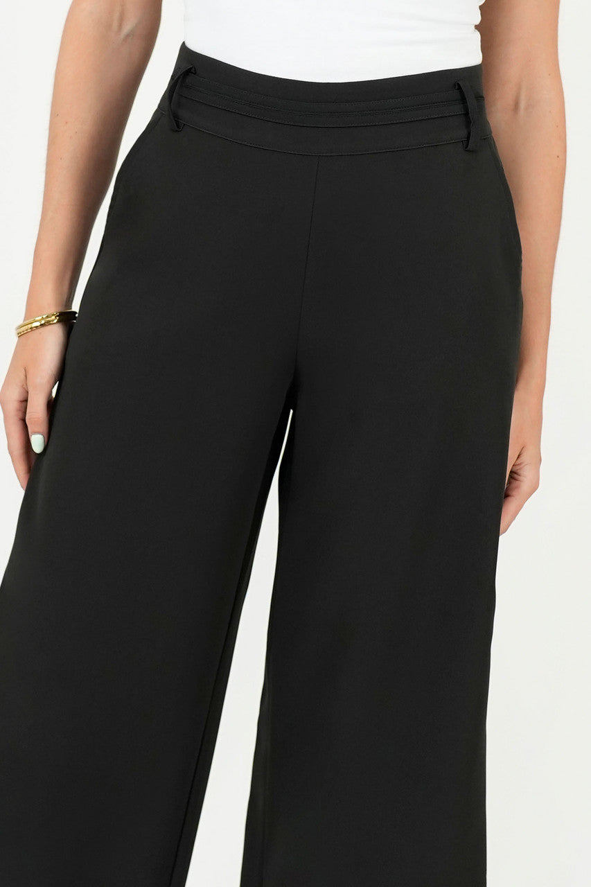 Pantalón Palazo con Pretina Elasticada y Presillas